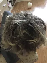 S-noilite-Peluca de cabello sintético para mujer, postizo de encaje suave, moño desordenado, banda elástica para el pelo, 85g