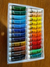 Pintura acrílica profesional de 12/24 colores 15ml tubos pintura de dibujo pigmento cuadro de pared pintado a mano para artista DIY