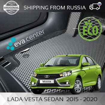 

2 front Eva mouse pad for auto for Lada Vesta 2015 - 2020 + restyle / EVA midsole material honeycomb and rhombus