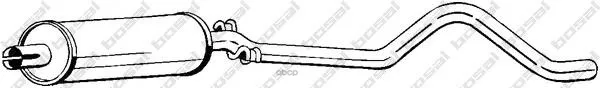 Резонатор Opel Kadett E 85-91 Bosal 281023 Bosal арт. 281023
