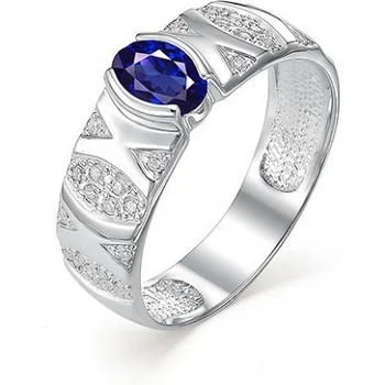 

Alcor ring with sapphire and cubic zirconia