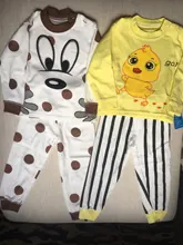 Pijamas para bebés, conjuntos de algodón de manga larga, camiseta + pantalón de dibujos animados, otoño, 2 unidades