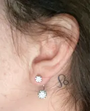 Promoción 925 de moda de plata esterlina U doblar pendiente Shambhala brillante ladiesstud joyería pendientes de alergia libre al por mayor