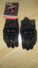 Guantes de cuero auténtico para motocicleta, para hombre, para todas las estaciones