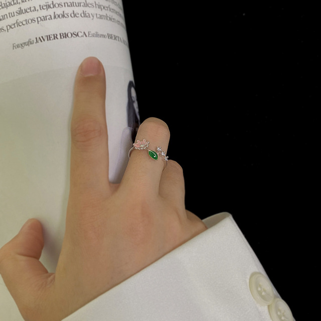 Cute Rabbit Animal Ring Men Open Adjustable Metal Punk Fashion Rabbit Ear Shape Zircon Rings For Women 2022 New Jewelry