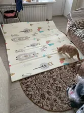 Estera de juego infantil brillante para bebés, 200cm x 180cm x 1cm, almohadilla plegable para gatear, XPE, para el hogar, exteriores, juego de rompecabezas impermeable