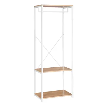 

Bedroom Hanging Clothes Rail Heavy Duty Coat Stand Rack with Shoe Rack Storage Shelves Organizer Wardrobe Hanger Home
