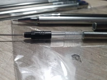 JIANWU-Conjunto de lápices mecánicos de 0,5mm y 0,7mm con textura de metal, Set de 3 unidades, material plástico para oficina