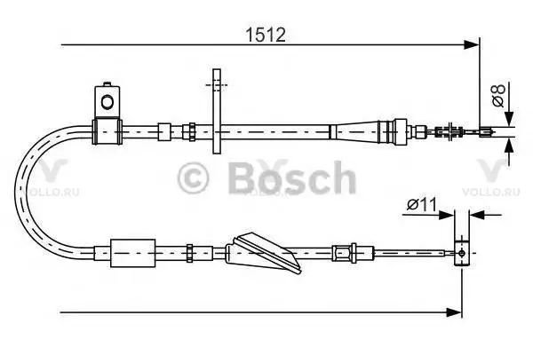1987482176 bosch тормозной трос