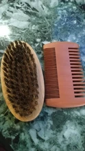Juego de peines naturales para hombre, cepillo de afeitar ecológico, peine para Barba, conjunto de reparación de bigote, cerdas de pelo profesional