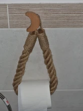 Napkin-Holders Towel-Dispenser-Accessory Bathroom-Decor Wooden Kitchen-Roll Hanging-Rope