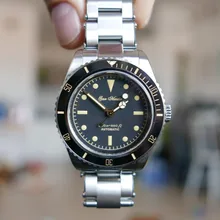 San Martin-Reloj de buceo Retro para hombre, de lujo, zafiro, NH35, automático, mecánico, resistente al agua, luminoso, 20Bar, 6200