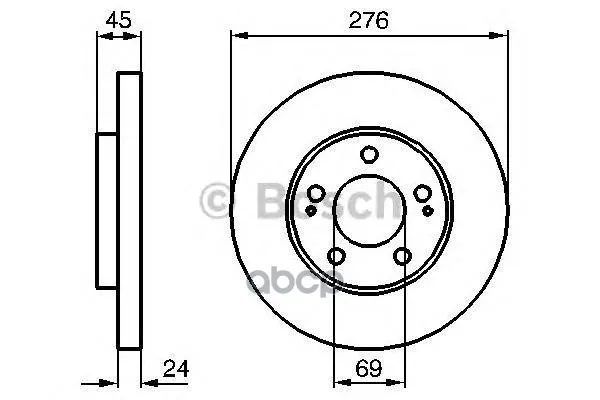 Тормозной Диск 0986479035 Bosch арт. 0986479035