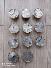 Furniture-Handles Door-Knobs Drawer Pulls Cupboard Shell-Resin Cabinet Kitchen Brass