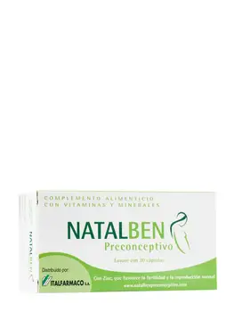 

Natalben preconceptive 30 capsules food supplement that optimizes birth