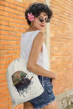 

Angemiel Bag Peace Helmeted Monkey Cloth Backpack