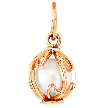 

Примаэксклюзив pendant bead with 1 Pearl in red gold