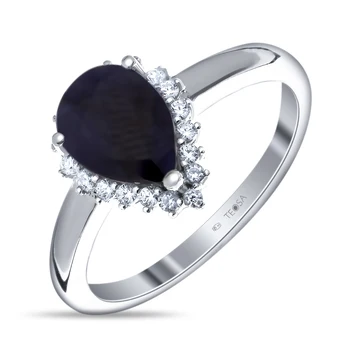 

Silver ring with cubic zirconia and cubic zirconia