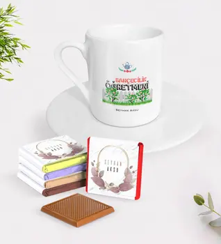 

Personalized Horticulture Öğretmeni Turkish coffee Cup and Chocolate Gift Seti-2
