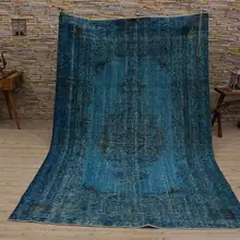 Турецкий синий ковер ручной работы, Турецкая антикварная мебель