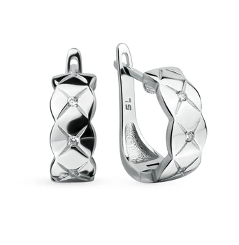 

Silver earrings with cubic zirconia sunlight sample 925