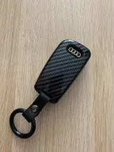 ABS Carbon fiber Silicone Car Key Cover Protector Case For Audi A3 A4 A5 C5 C6 8L 8P