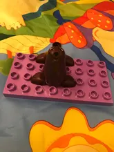 Animales de gran tamaño para niños, ballena, Cocodrilo, sello, ciervo, Panda, iluminación, juguetes aminales para niños, Compatible, regalos de gran tamaño