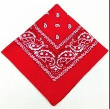 Pañuelo cuadrado de Cachemira roja para mujer, hombre, niño y niña, Bandana 2020 algodón, moda de Hip Hop, 54cm x 54cm, negro, 100%