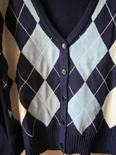 Suéter Vintage de manga larga con cuello en V para mujer, cárdigan corto de punto para otoño e invierno, estilo inglés, 2020