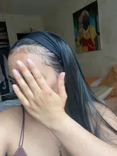Peluca con diadema recta para mujer, peluca de pelo negro hinchable grueso, peluca sintética, Cosplay diario, Lolita, fibra resistente al calor, Kanekalo
