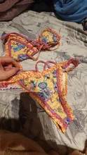 Miyouj- Conjunto de bikini clásico con boleros para mujer, traje de baño estilo vintage con boleros, de corte alto, estampado a mano, 2020