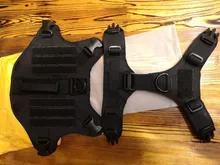 Dog-Harness Loop Dog-Molle-Vest Working Tactical with 2-Metal Buckle Hook Clip Handle