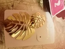 Leaves Earrings Fashion Jewelry Metal Women Gold Silver-Color Hot-Sale Hollow-Design