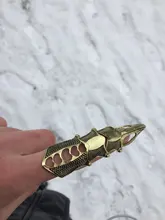 Docona-Anillos Midi Punk para mujer, armadura de Calavera, oro gótico, anillo ajustable de aleación, joyería de fiesta