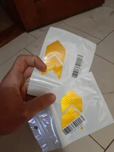 Calcomanías de advertencia con pegatina reflectante para coche, patrón de flechas, barra trasera automática, parachoques, calcomanía luminosa, marca de seguridad de tráfico, 4 Uds.