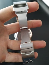 Correa de acero inoxidable para reloj de 18mm, 20mm, 22mm y 24mm para hombre y mujer, banda de Metal sólido cepillado para Gear S3, accesorios para reloj