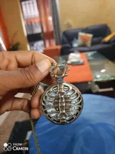 Reloj de bolsillo de cuarzo hueco Retro con calavera columna vertebral, colgante, cadena, regalo para hombre y mujer