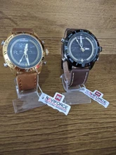 NAVIFORCE relojes deportivos para hombre superior de la marca de lujo de Cuero militar de los hombres reloj de pulsera de cuarzo Digital cronógrafo reloj Masculino