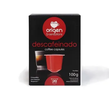 

Decaffeinated, 20 capsules origin Sensations compatible Nespresso