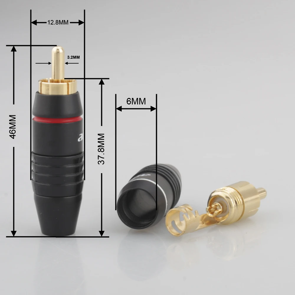 

10x Разъем аудиокабеля VR004G RCA с позолоченным покрытием 24K + Бесплатная доставка + 100% Новинка