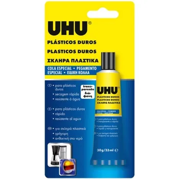 

ADHESIVE PLASTIC HARD 30 GR PLASTIC HARD TUBE UHU