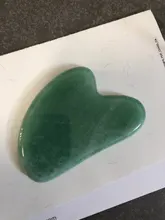 Gua sha-Tabla de piedra de Jade Natural, masajeador de cuarzo rosa, placa Guasha, rascador facial, herramientas para cara, cuello y espalda