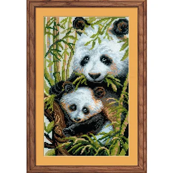 

1159 Riolis 'panda embroidery kit with детёнышем', 22*38 cm
