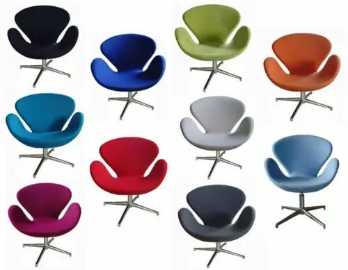 Лебединое кресло Fauteuil Arne Jacobsen laine cachemire tournant choix de couleurs