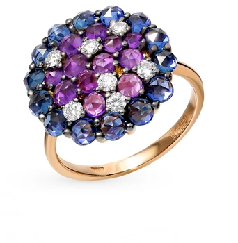

Sunlight gold ring with sapphires and diamonds