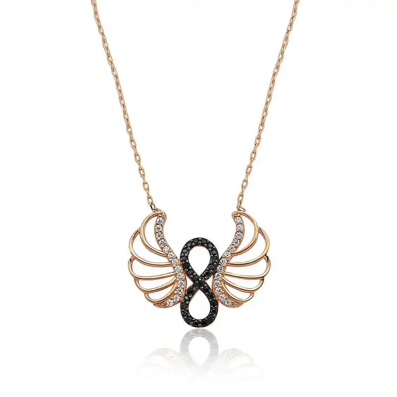 

Silver Angel Wing Infinity Ladies Necklace
