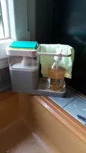 Soap-Dispenser Dish-Towel Storage-Holder Sponge-Pump Kitchen with Wipe Arrangement-Rack
