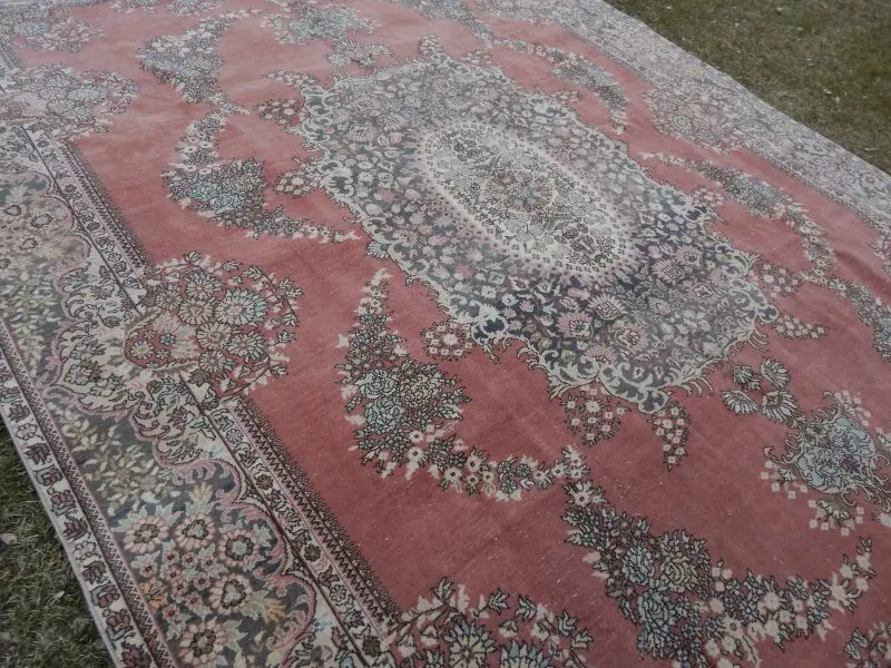 Большой винтажный цветочный ковер Mid Century 'X 11'4 ''/245X345 см