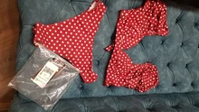 Female Swimsuit Bikini-Set Mid-Waist Two-Pieces Polka-Dots Swim-V1909 Women V-Neck NEW