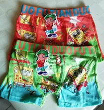 2 unids/set niños de dibujos animados ropa interior suave y transpirable bragas chico boxeador 3-11T bebé bragas dibujos animados de esponja Panty bragas ropa interior